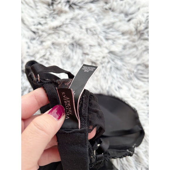 Victoria's Secret Black Mesh‎ Lace Babydoll Lingerie Teddy - Picture 3 of 3